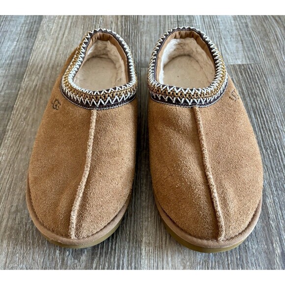 UGG Tasman II Slipper Chestnut Suede Sheepskin Lined Shoes Mules Women's Size 9 - Picture 4 of 6